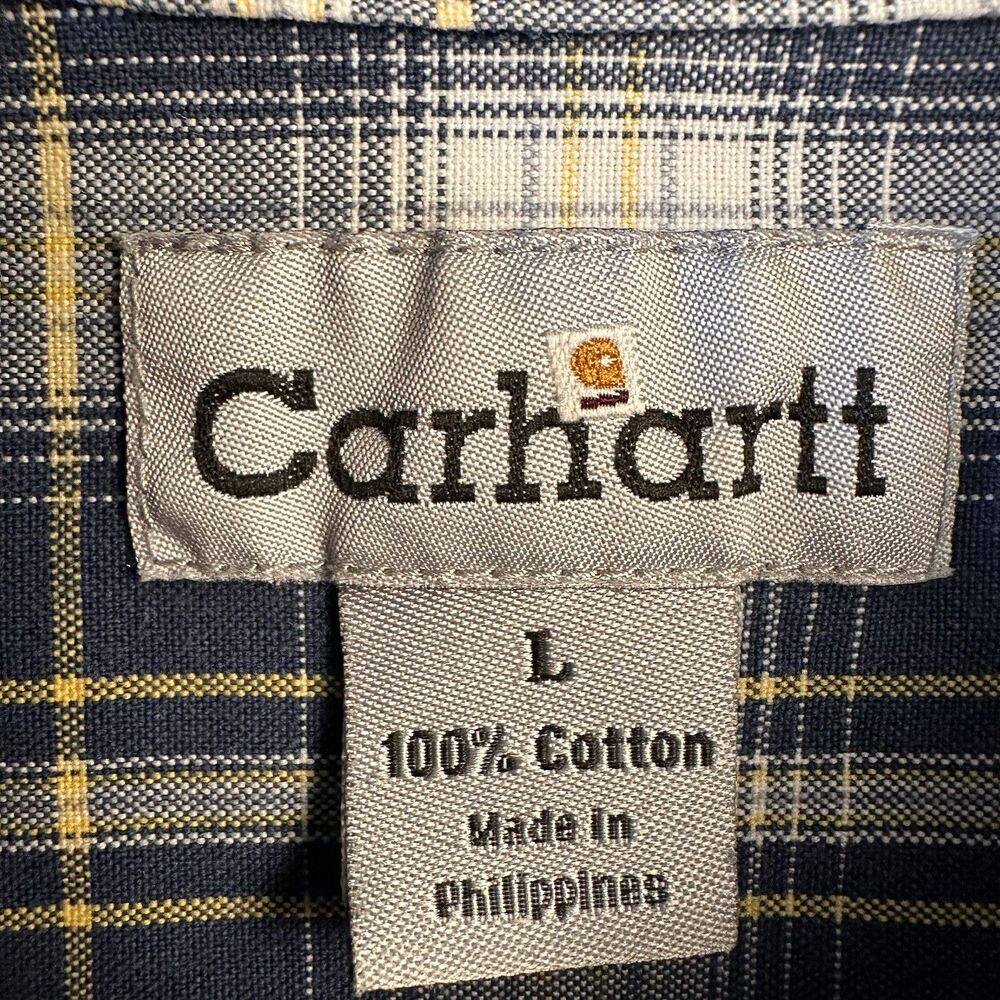 Carhartt Short Sleeve Plaid Button Down Shirt Size L
